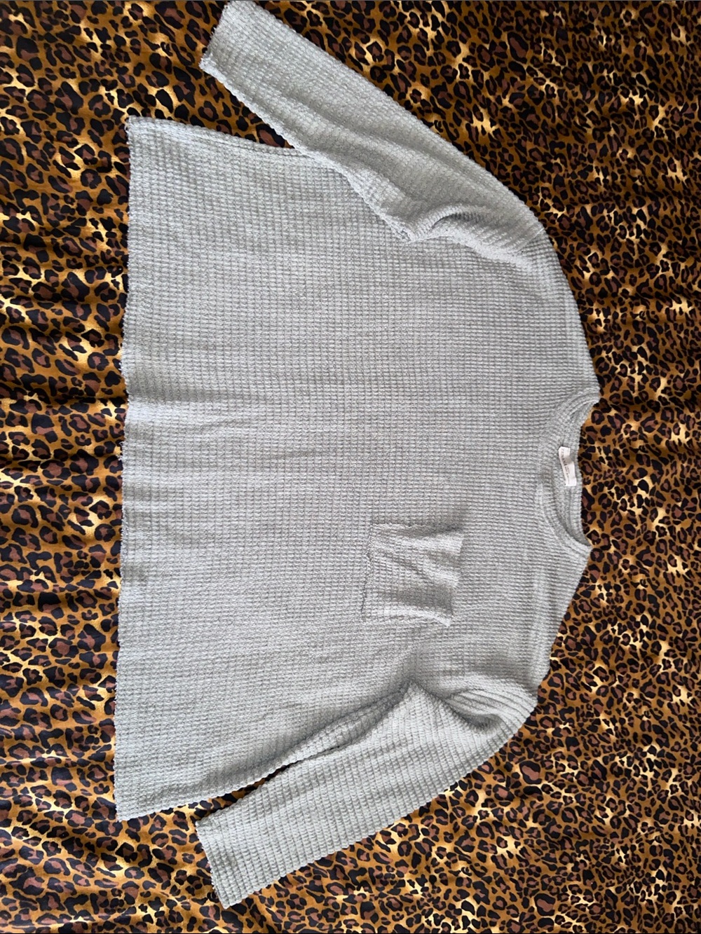 Zenana Outfitters Women’s Light Sage Waffle Knit Top